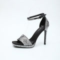LV Gala Platform Sandal 10.5cm Black Silk 840394