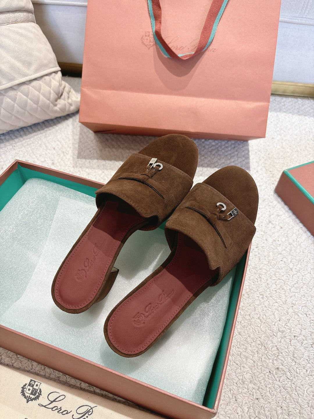 LP 25C Summer Charms Mules 55MM Brown Suede 215029
