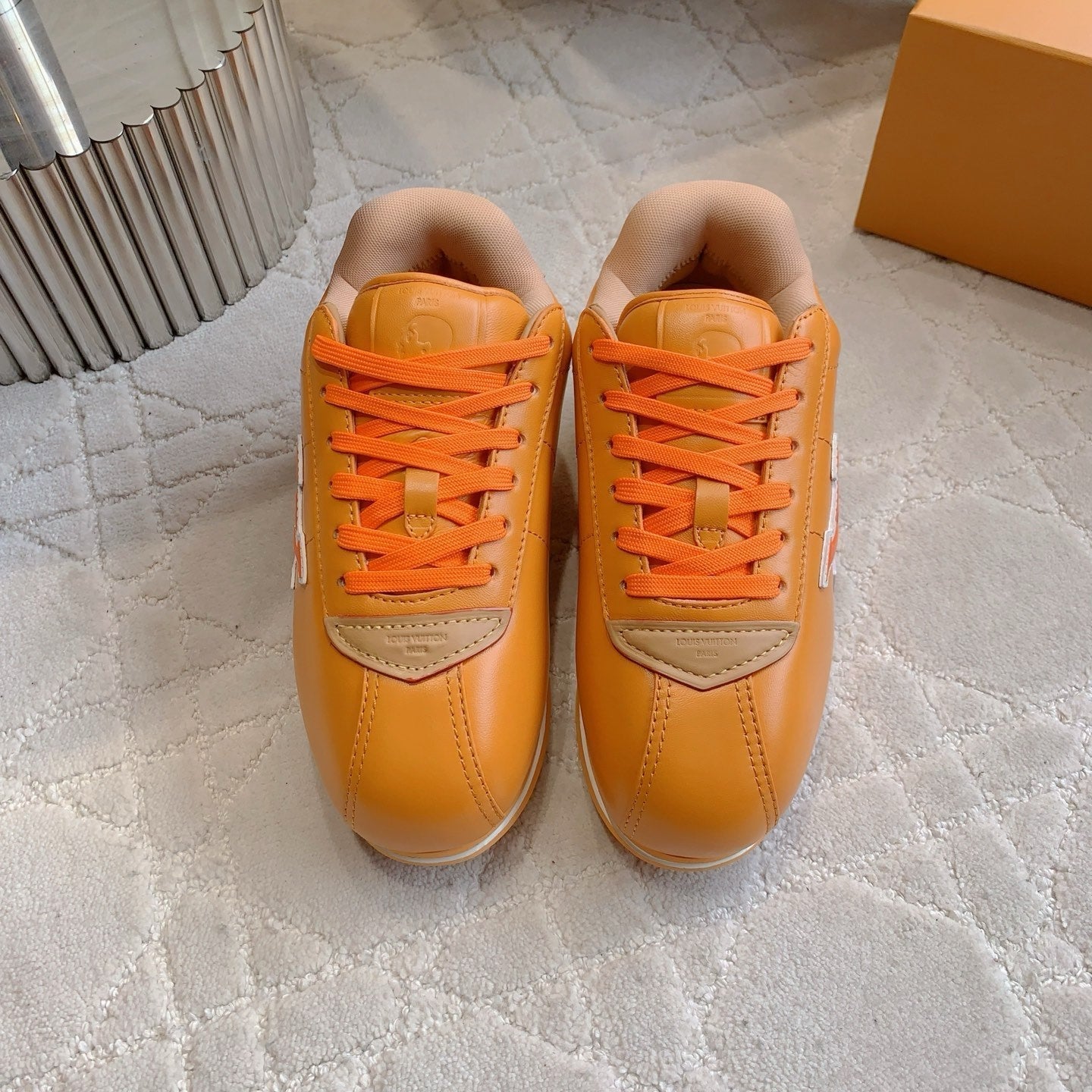 LV BUTTERSOFT Sneaker Yellow Monogram-Printed Lambskin 516885