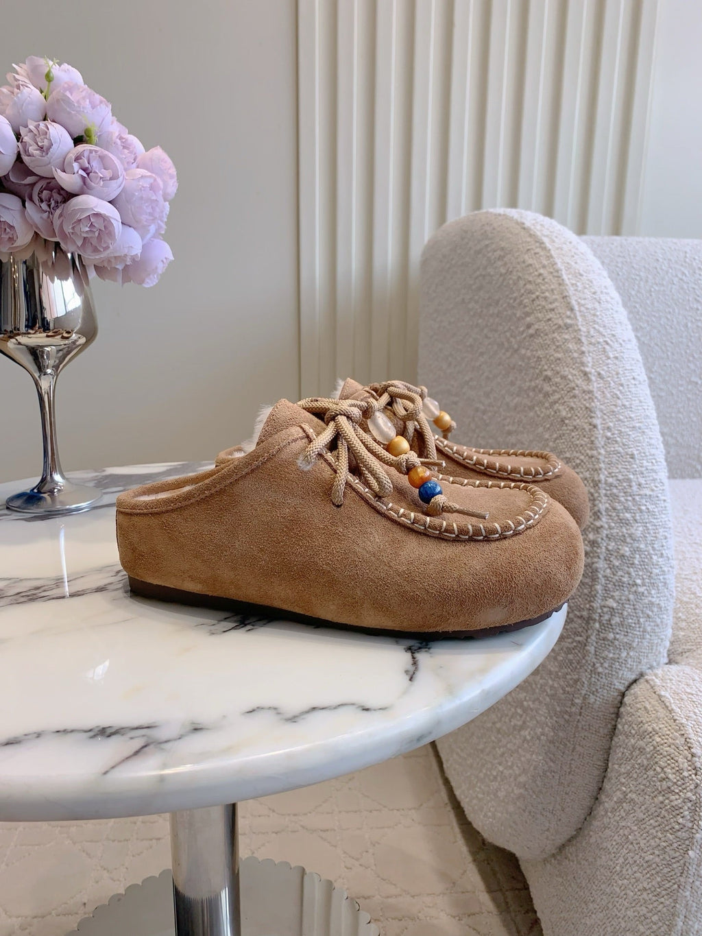 UGG Yupoo Loafers  Caramel  Wool Suede 516908