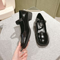 Miu Mary Jane Shoes Black Patent Leather 445567