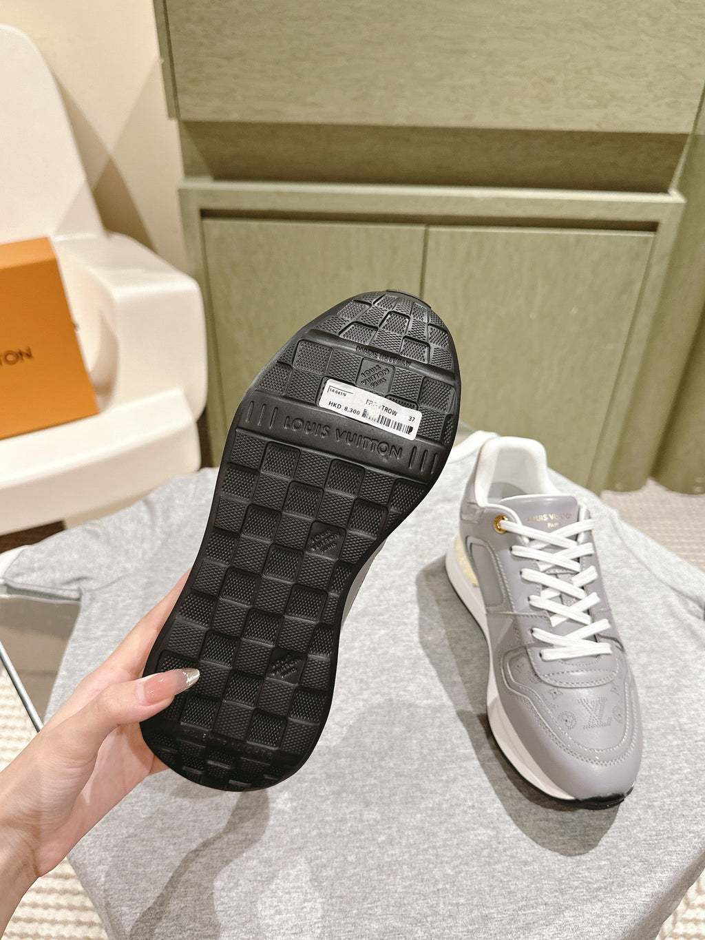 LV Neo Run Away Sneaker 50mm Grey Cowhide