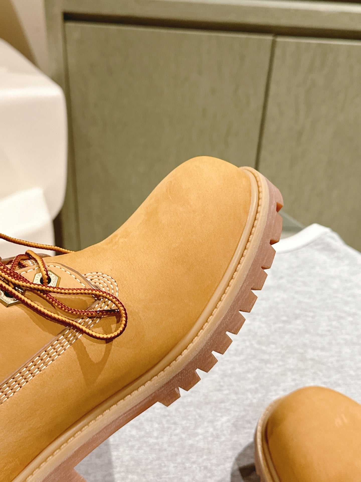 LV x Timberland 6in Ankle Boot 50mm Light Brown Suede & Monogram Canvas 450428