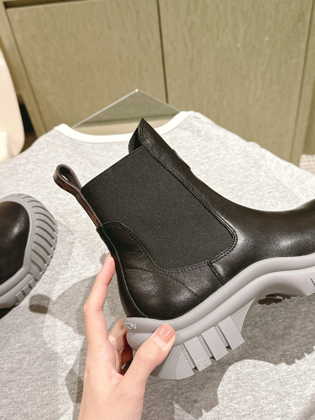 LV Ruby Flat Ankle Boot 50mm Black Cowhide 450433