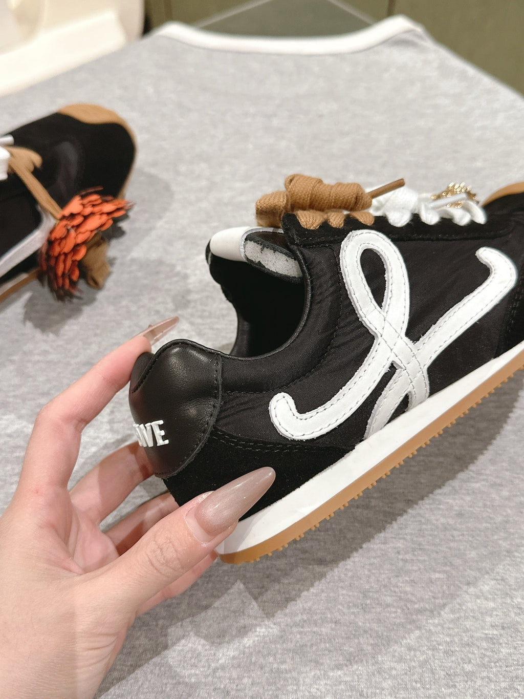 Loewe 2025 Ballet Runner 2.0 Sneaker Black Suede Nylon Leather 556045