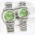 Happy Diamond Silver Green Dial