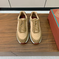 LP Week End Walk Sneaker In Dark Beige Mix Camel Denim Fabric And Sudede 984393