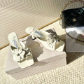 Jimmy Choo Skye Corsage Sandals White Sheepskin 669840