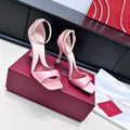 RV Jewel Heel Sandals 10cm Pink Satin 787688