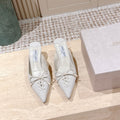Jimmy Snake Embossed Scarlett Mule 50mm White Cowhide 431847