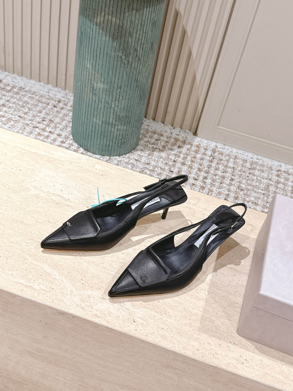 Jimmy Frances Slingback 60mm Black Cowhide 431854