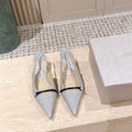 Jimmy 25 Amita Slingback 45mm Sliver Glitter & Patent Leather 431860