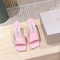 Jimmy 25s Skye Satin Mules 70mm Pink Leather 431872