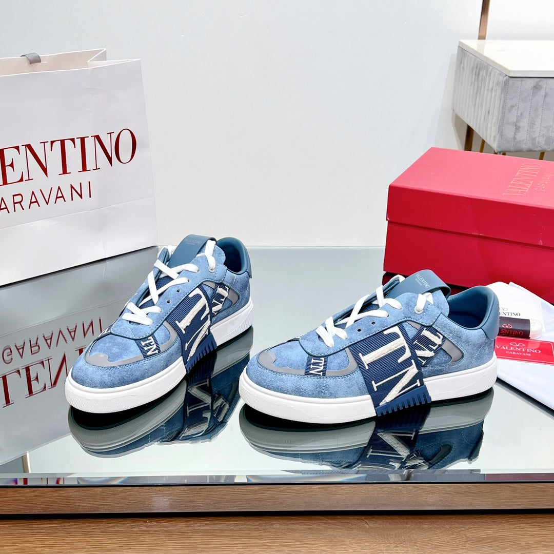 valenti low top vl7n blue denim blue canvas