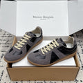 MM6 Replica Casual Sneaker Black Grey Sheepskin Suede 881187