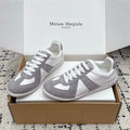 MM6 Replica Casual Sneaker White Grey Sheepskin Suede 881188