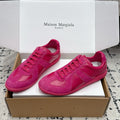 MM6 Replica Casual Sneaker Hot Pink Sheepskin Suede 881189