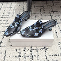 Loewe Emily Mule Black Printed Lambskin 880828