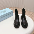 PRA BRUSHED BOOTIES BLACK CALFSKIN