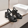 Prada 26s Monolith Sandals Black Rubber 838138
