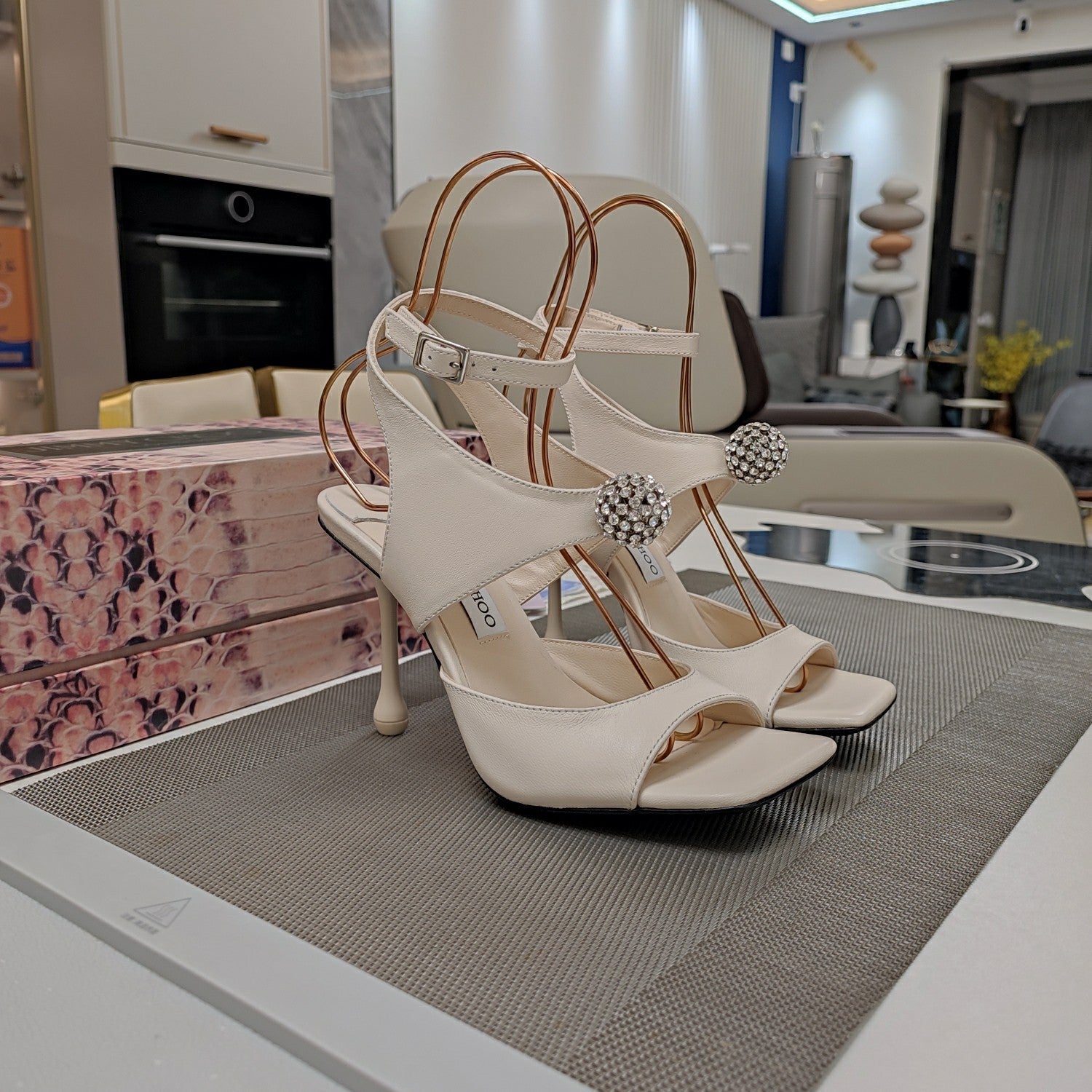 Jimmy 25 Orb 100 Sandal White Nappa Leather 240019