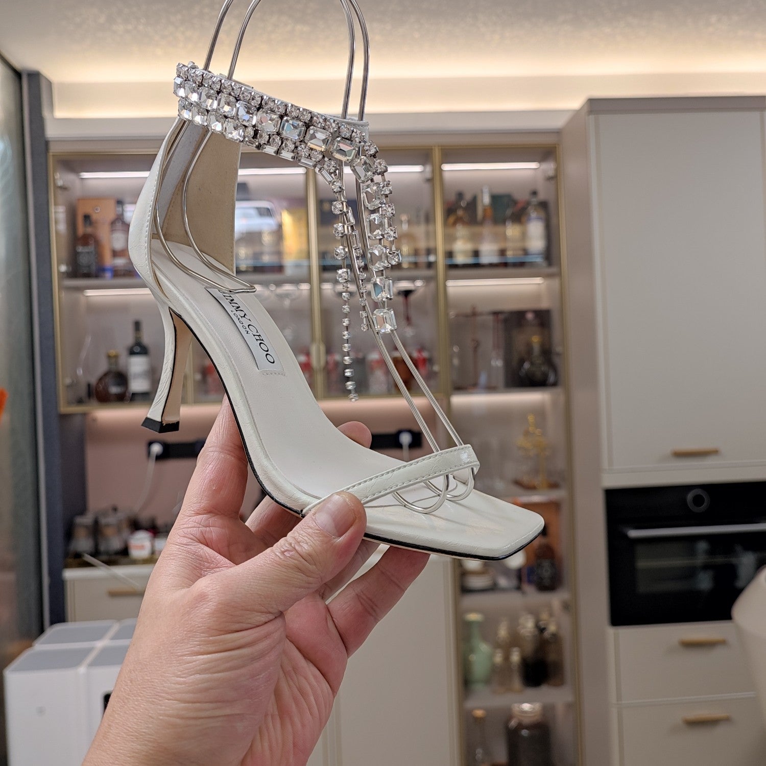 Jimmy 25 Verity Sandal 70 White Leather 240034