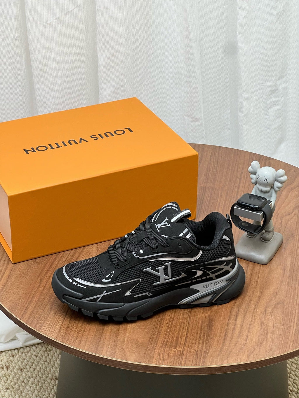 LV Tatic Runner Sneaker Black Mesh Fabric 846545