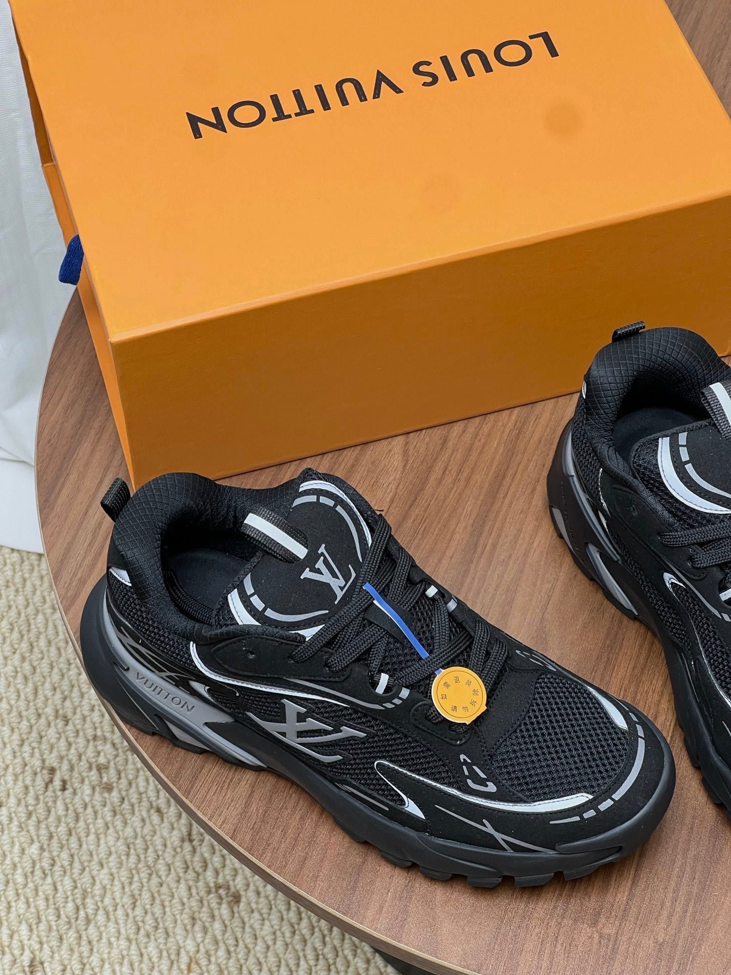 LV Tatic Runner Sneaker Black Mesh Fabric 846545
