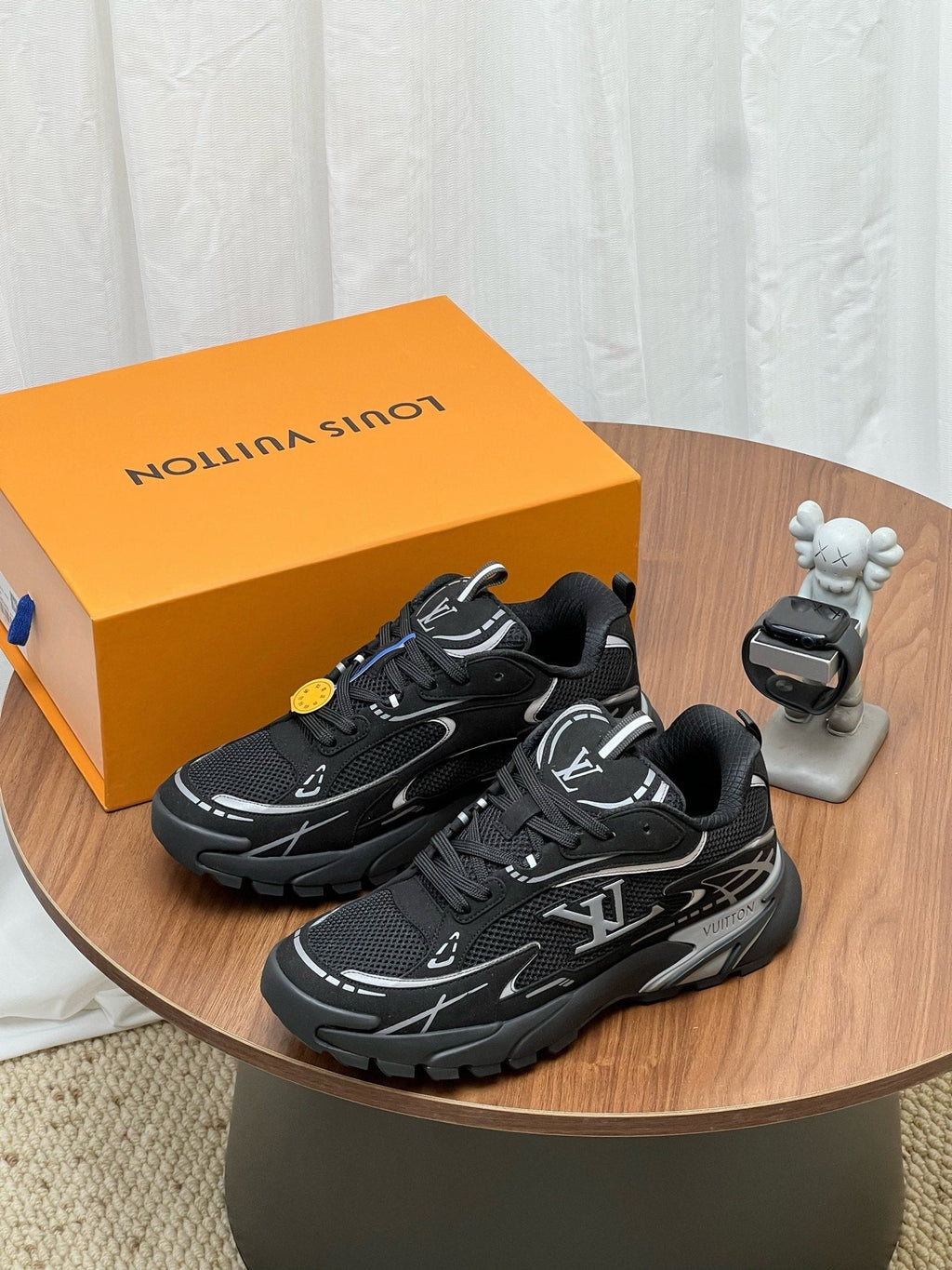 LV Tatic Runner Sneaker Black Mesh Fabric 846545