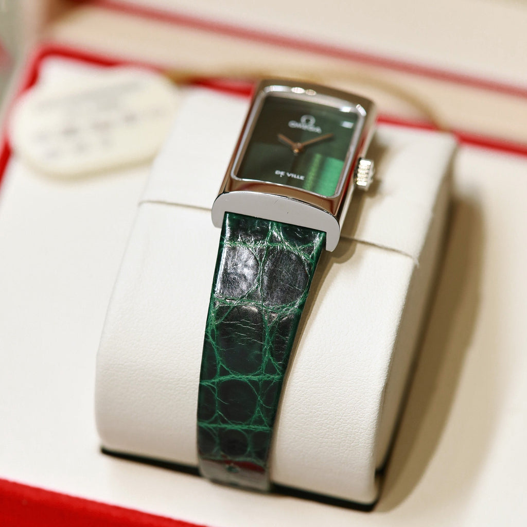 Omega De Ville 26.12mm Silver Green Dial