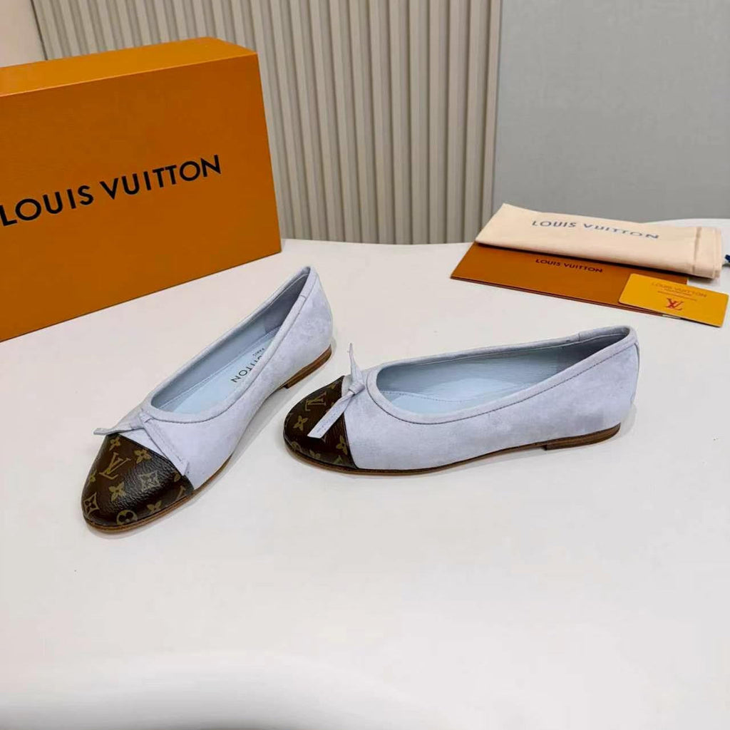 LV Darling Ballerina Light Slate Blue Suede 847111