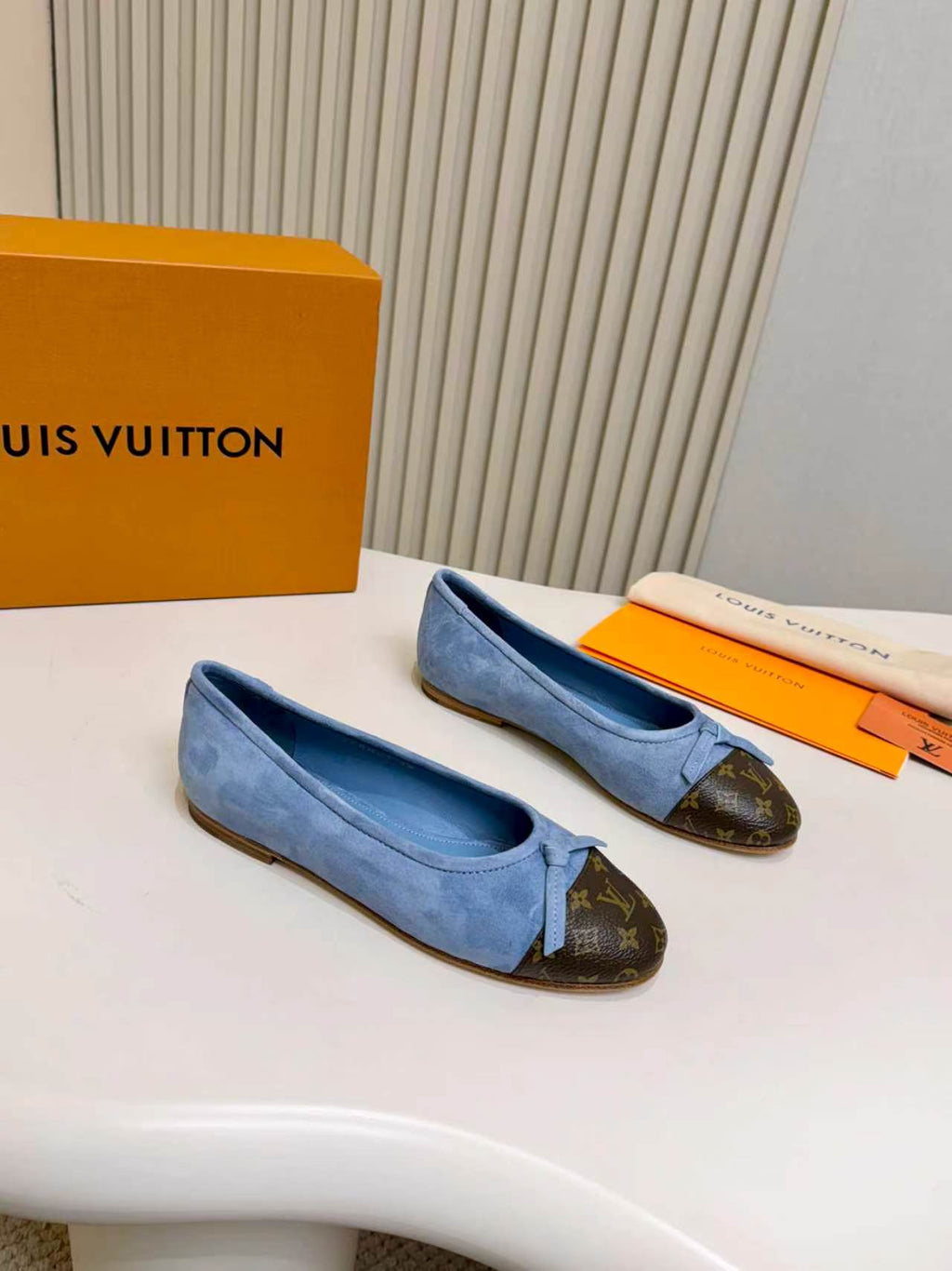 LV Darling Ballerina Light Blue Suede 847113
