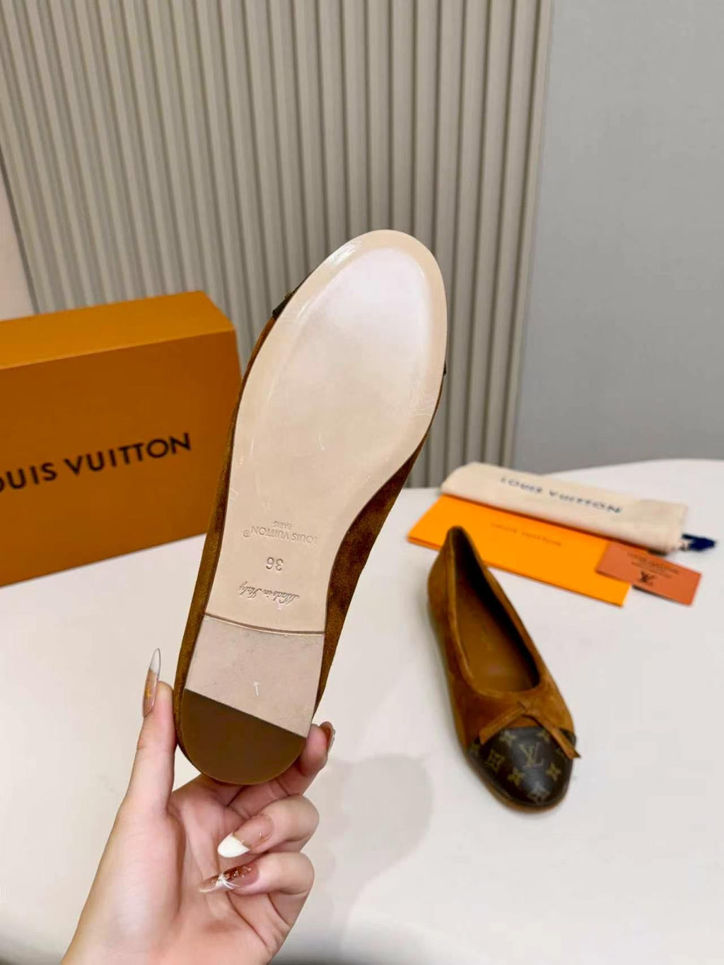 LV Darling Ballerina Brown Suede 847116