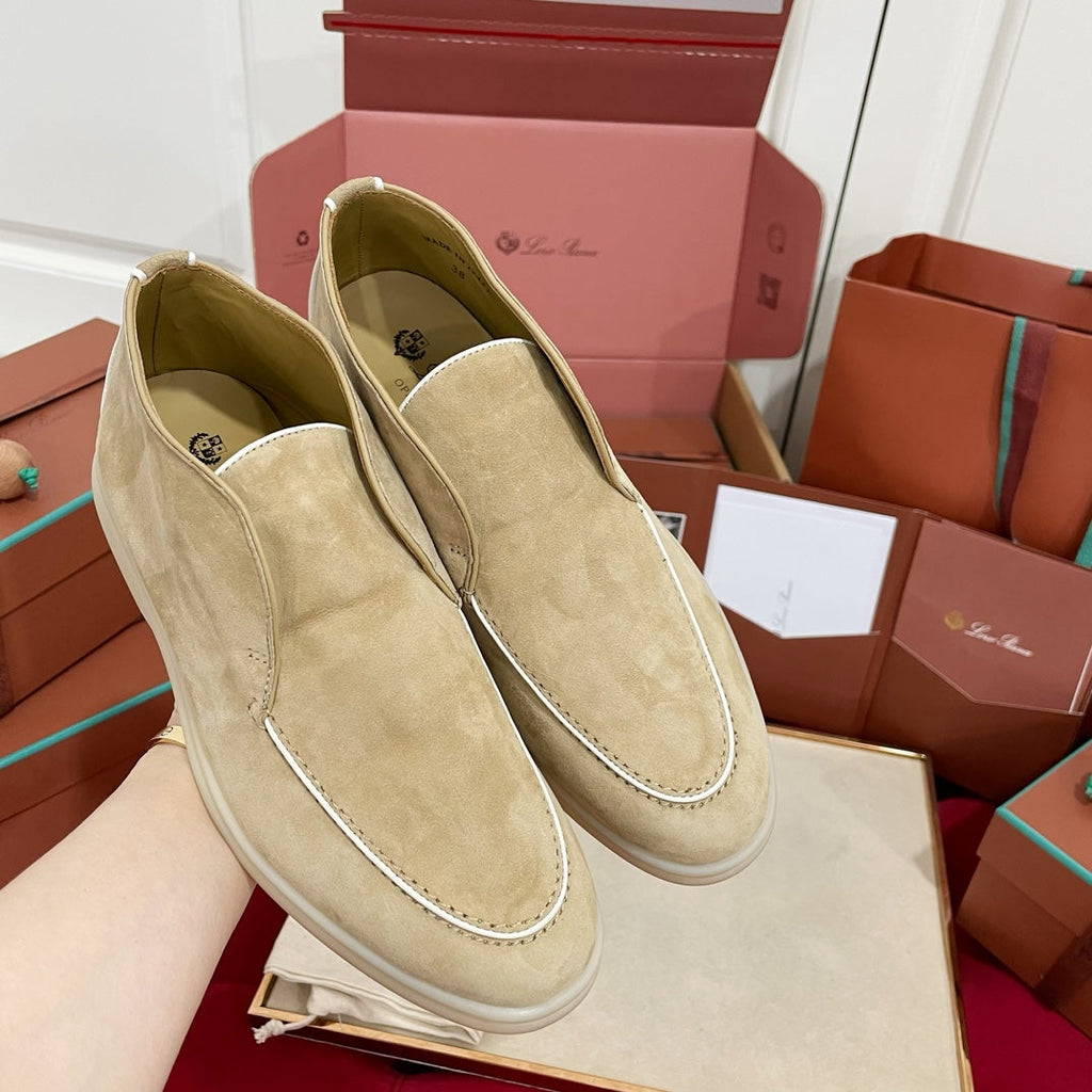 LP Open Walk Ankle Boot In Beige Mix White Suede  978052
