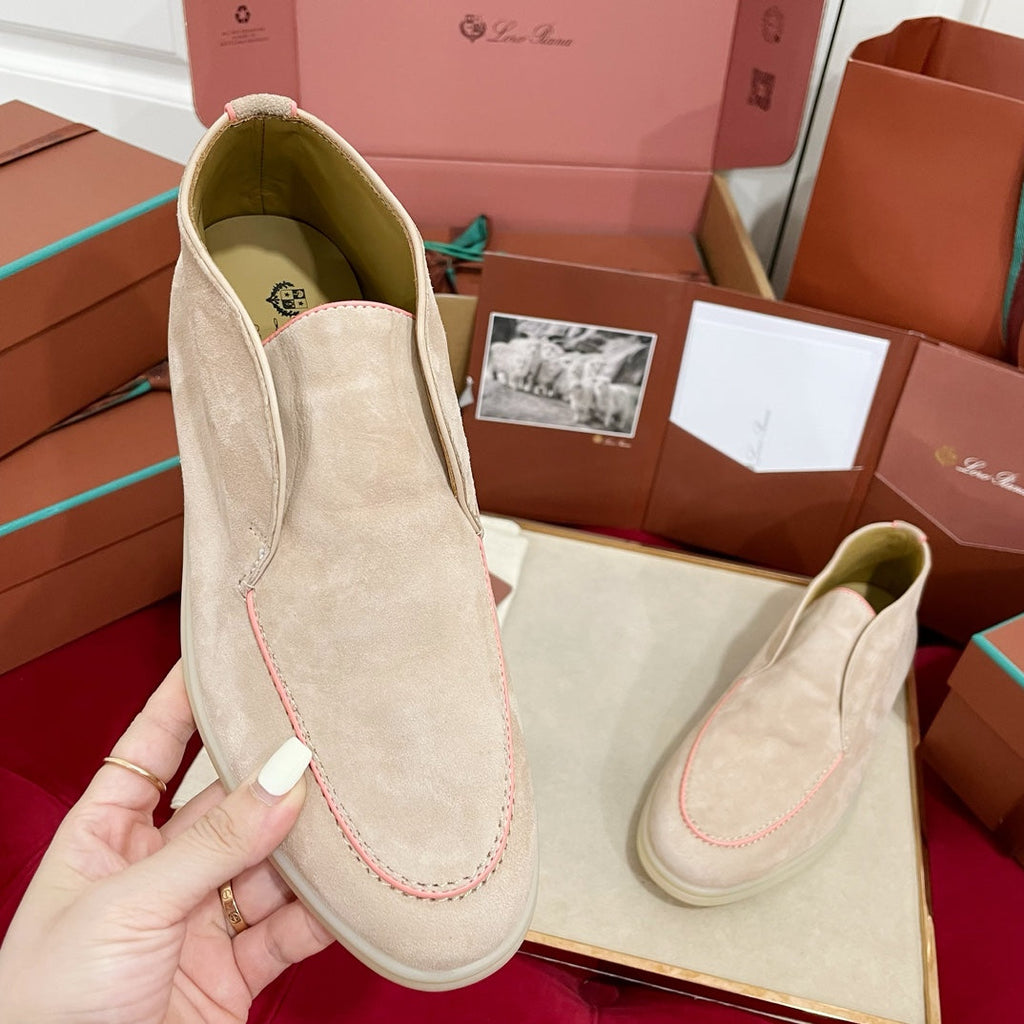 LP Open Walk Ankle Boot In Light Beige Pink Mix Pink Suede 978054