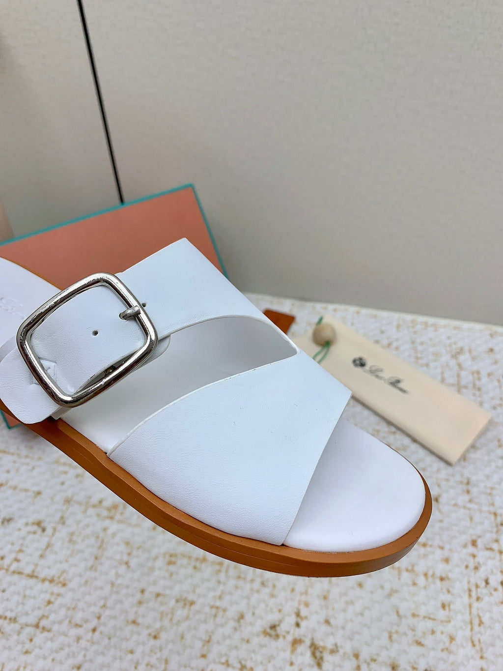 LP Men Sandals In White Calfskin