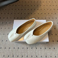 Maison Margiela Tabi Shoes Flat Cream Patent Leather 828084