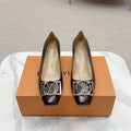 LV Madeleine High Heels Fuchsia Burgundy Leather 528579