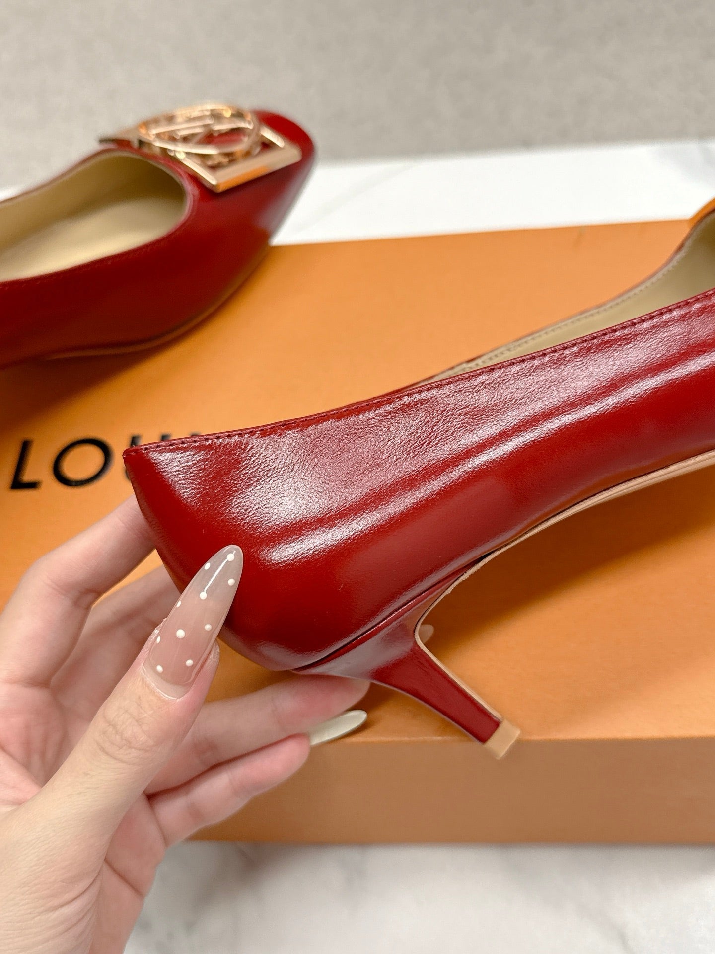 LV Madeleine High Heels Fuchsia Red Leather 528580