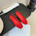 The Row Slingback Flat Red Mesh And Sheepskin 334164