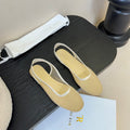 The Row Slingback Flat Beige Mesh And Sheepskin 334166