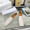 TR Toe Low Mouth Loafer White Calfskin 832650