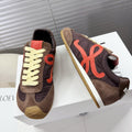 Loewe 26s Ballet Runner 2.0 In Dark Brown Nylon And Calfskin
