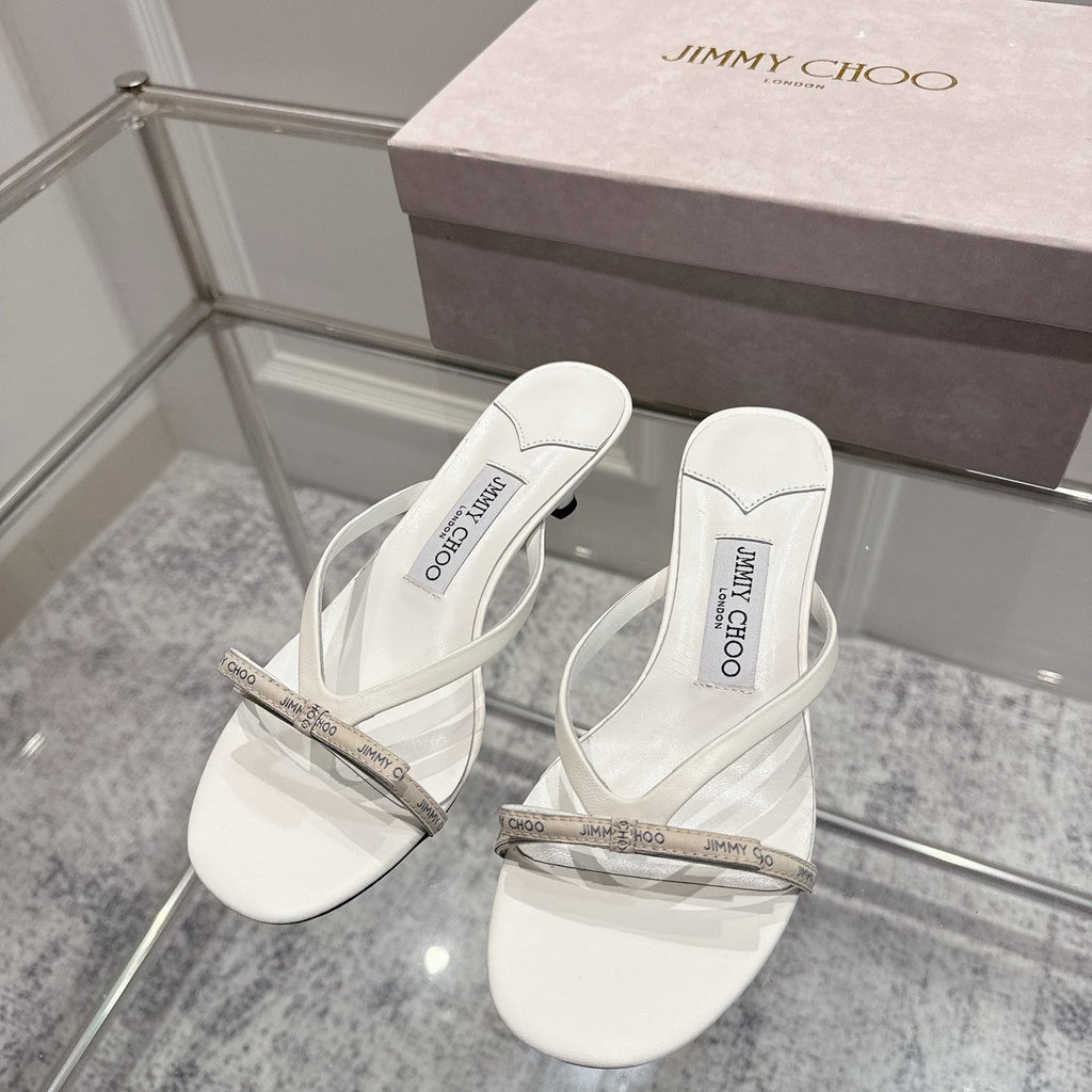 Jimmy Ciela Mules 45mm White Sheepskin 422436
