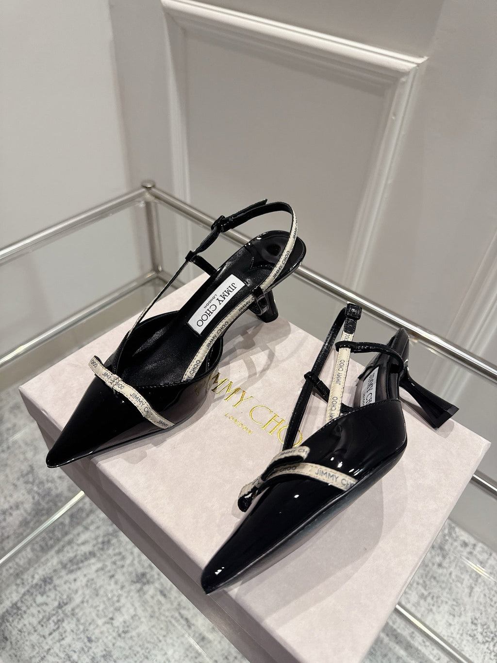 Jimmy Camila Pumps 65mm Black Patent Leather 422447