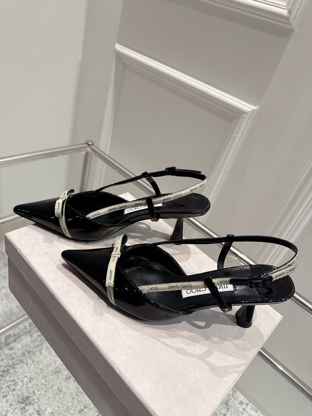 Jimmy Camila Pumps 65mm Black Patent Leather 422447