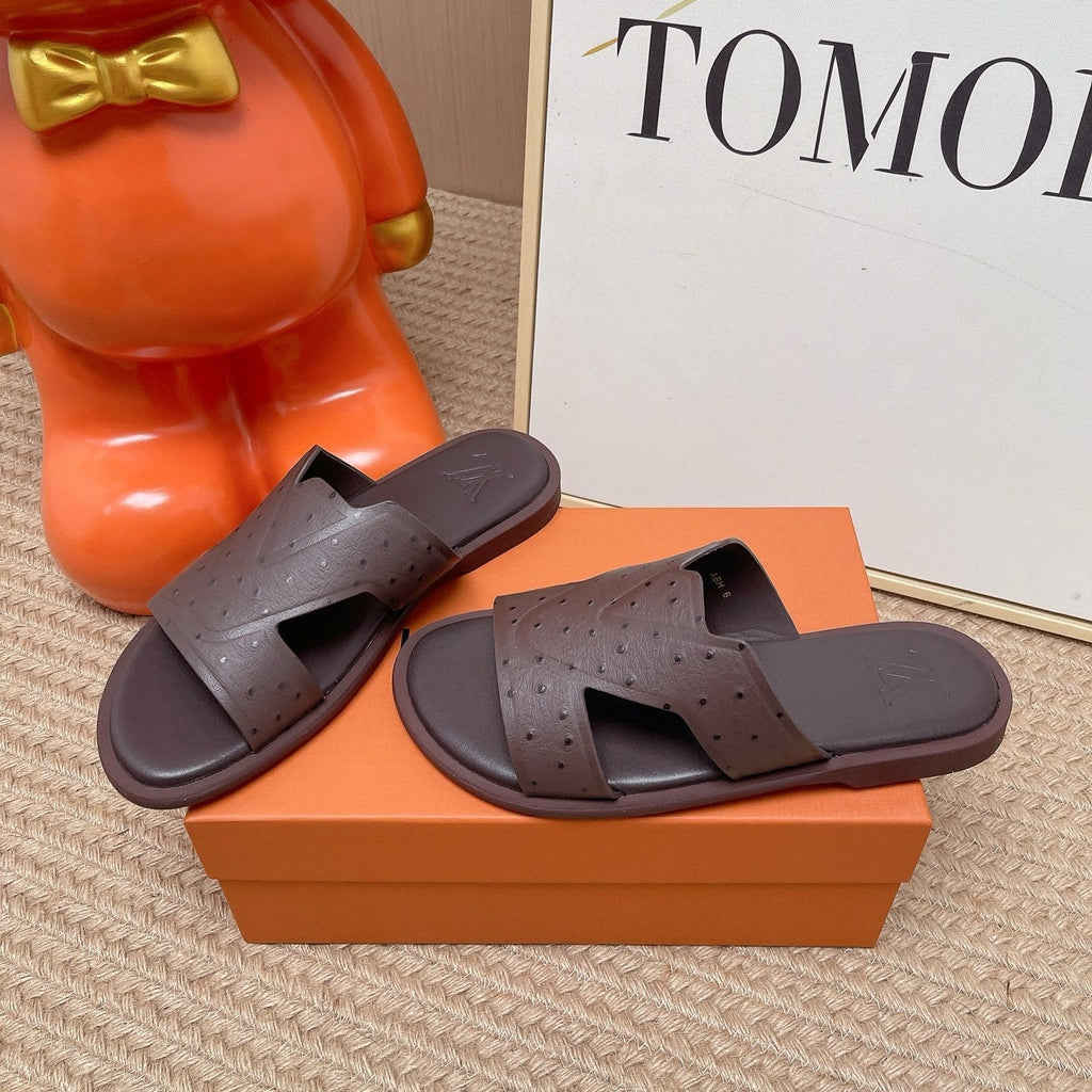 LV Oasis Mule Coffee Ostrich 854220