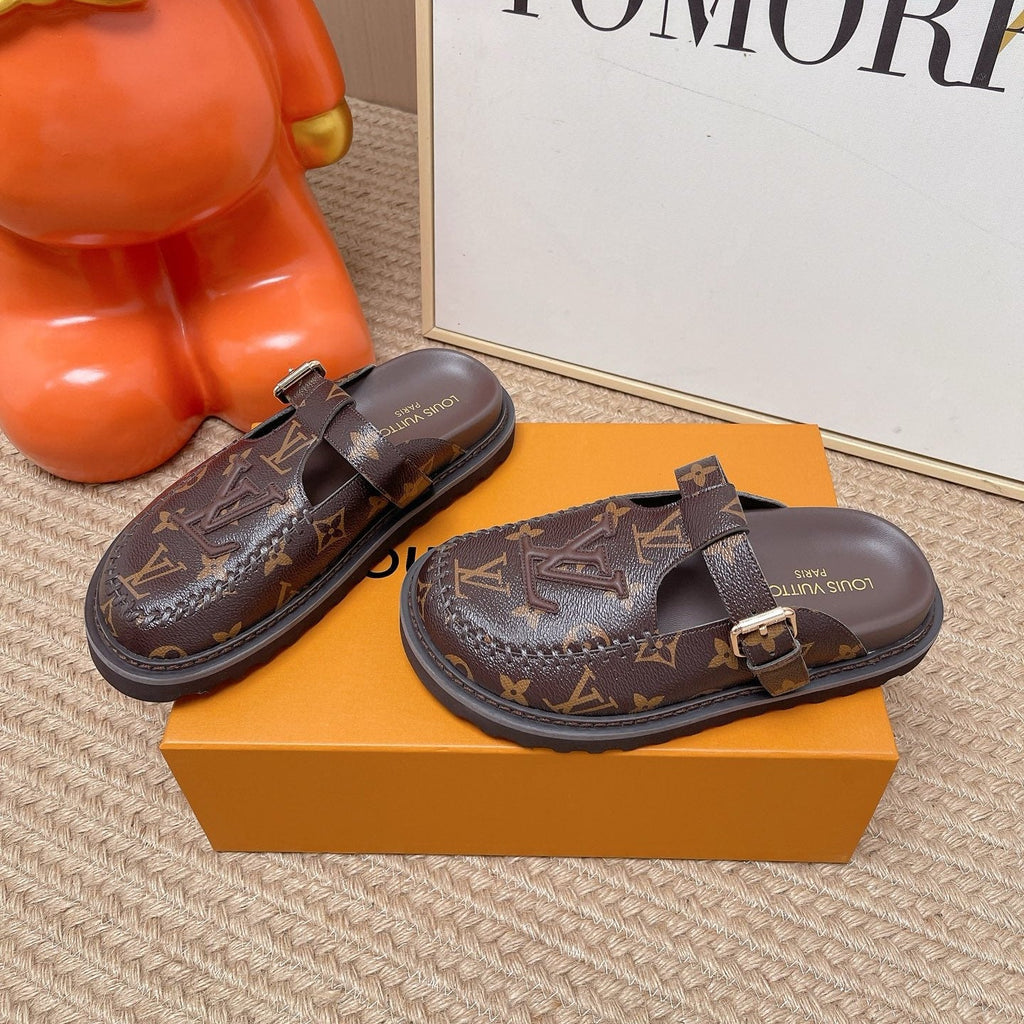 LV Colorado Closed Mule Brown Monogram Leather 854269