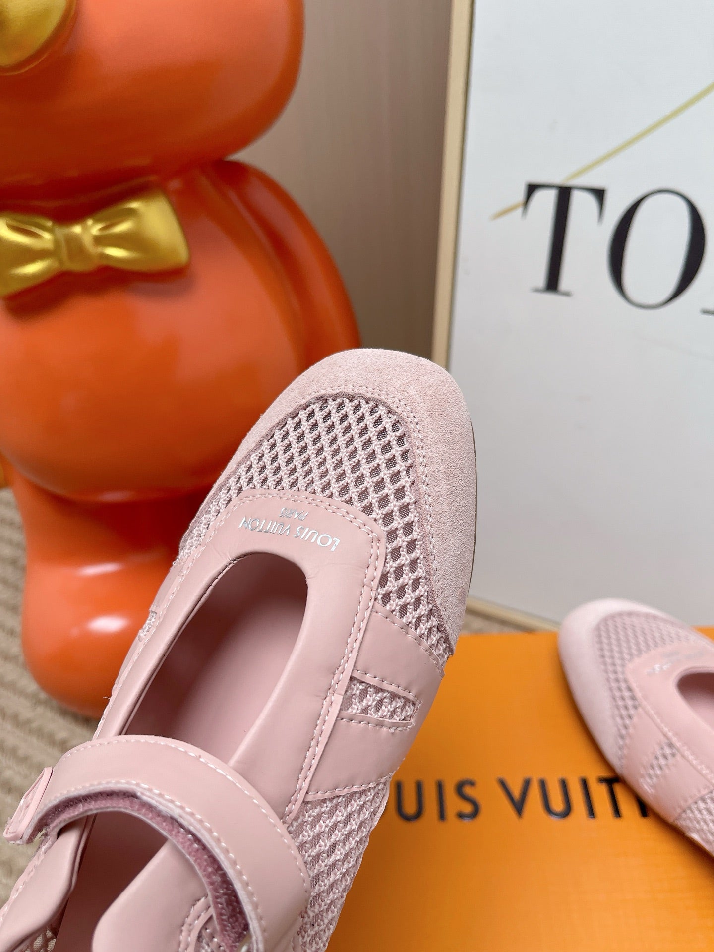 LV Sneakerina Mary Jane Light Pink Suede Mesh 854279