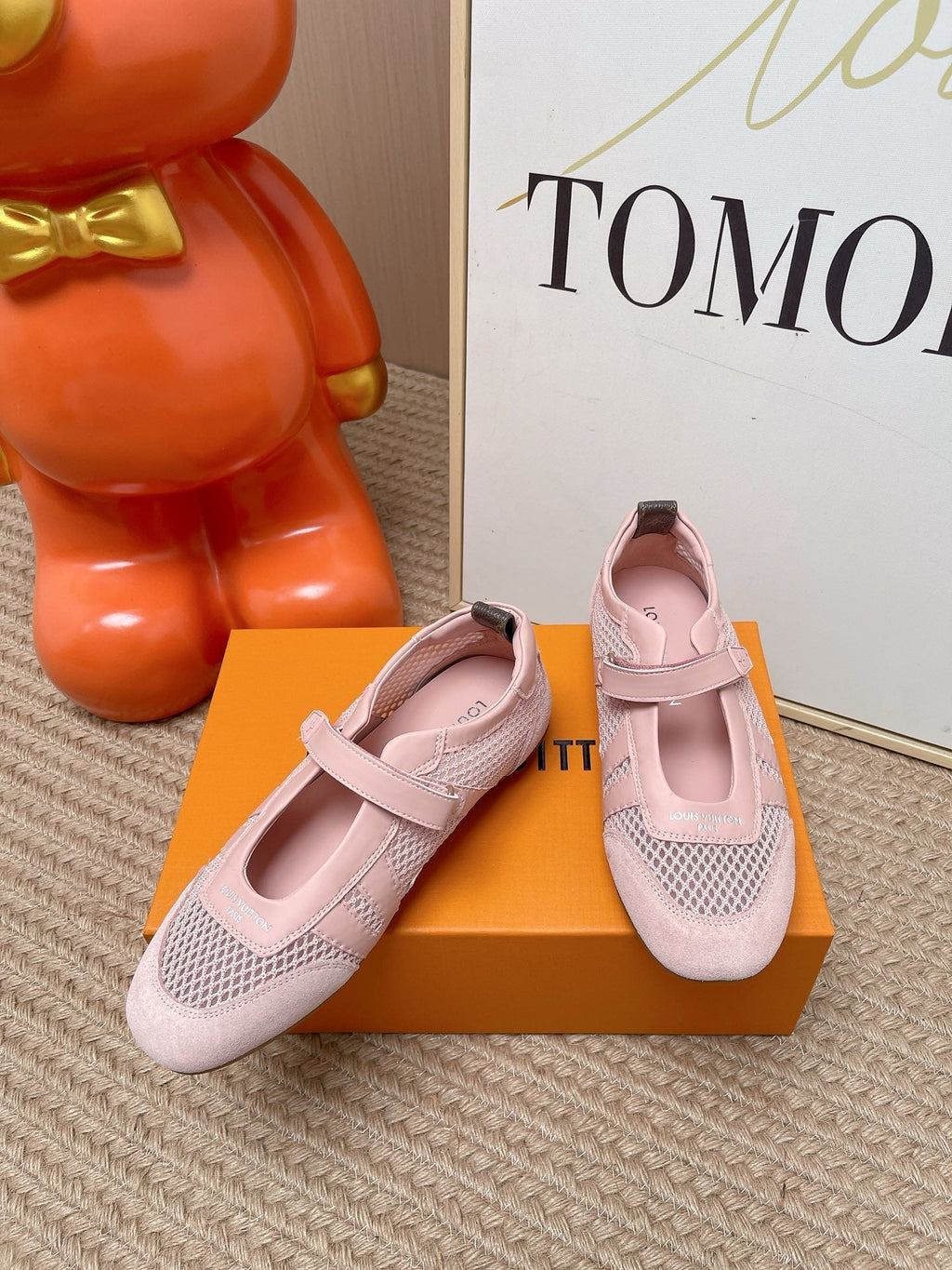 LV Sneakerina Mary Jane Light Pink Suede Mesh 854279